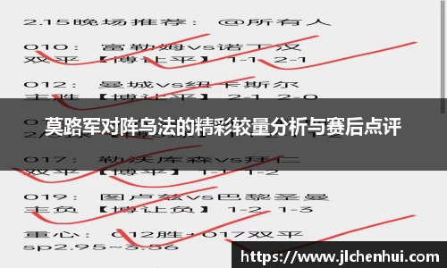 莫路军对阵乌法的精彩较量分析与赛后点评